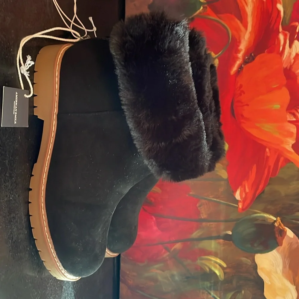 NWT AMERICAN EAGLE OUTFITTERS boots 
with faux fur size 8.5 - Picture 2 of 14